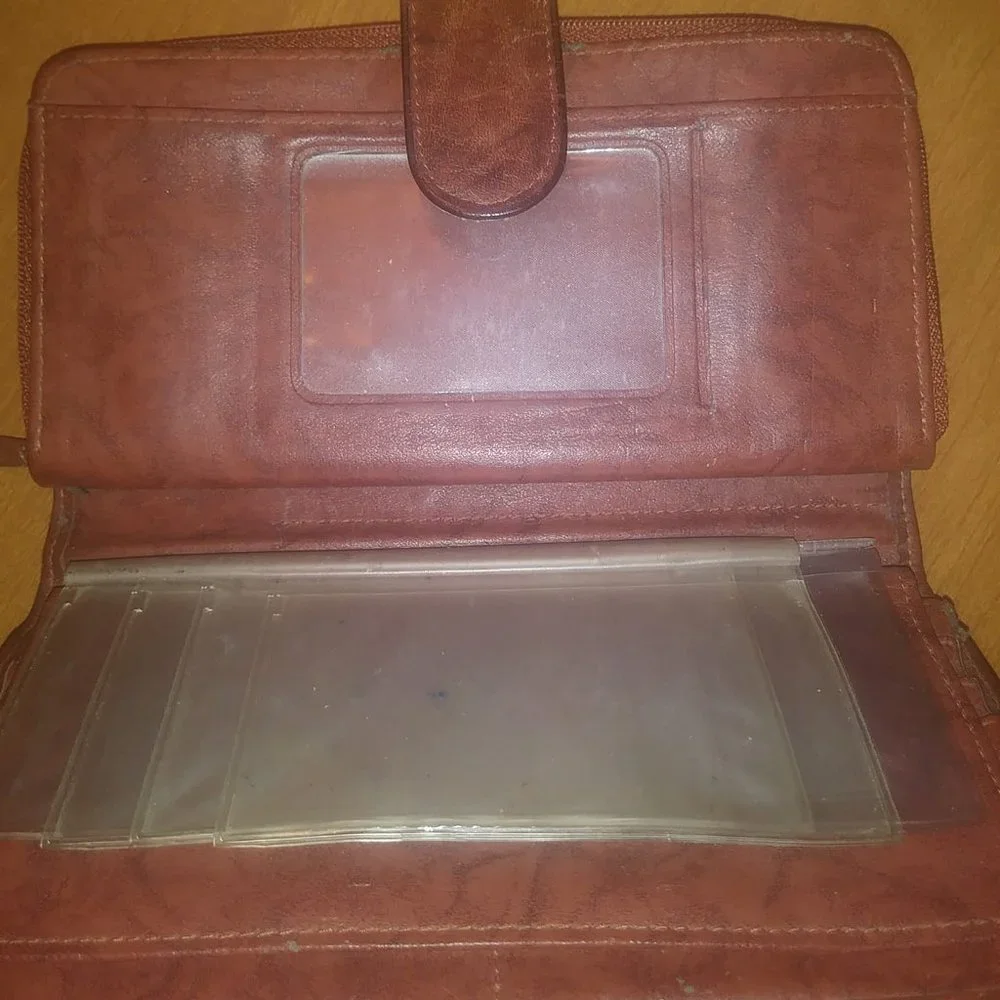 Vintage Womans Clutch / Wallet. Top Grain Cowhide